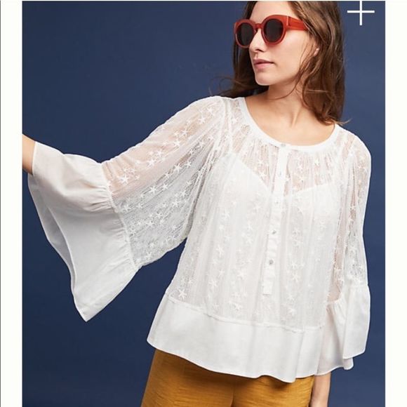 Anthropologie Henley Lace Kimono Top Size Medium NWT - Picture 1 of 6